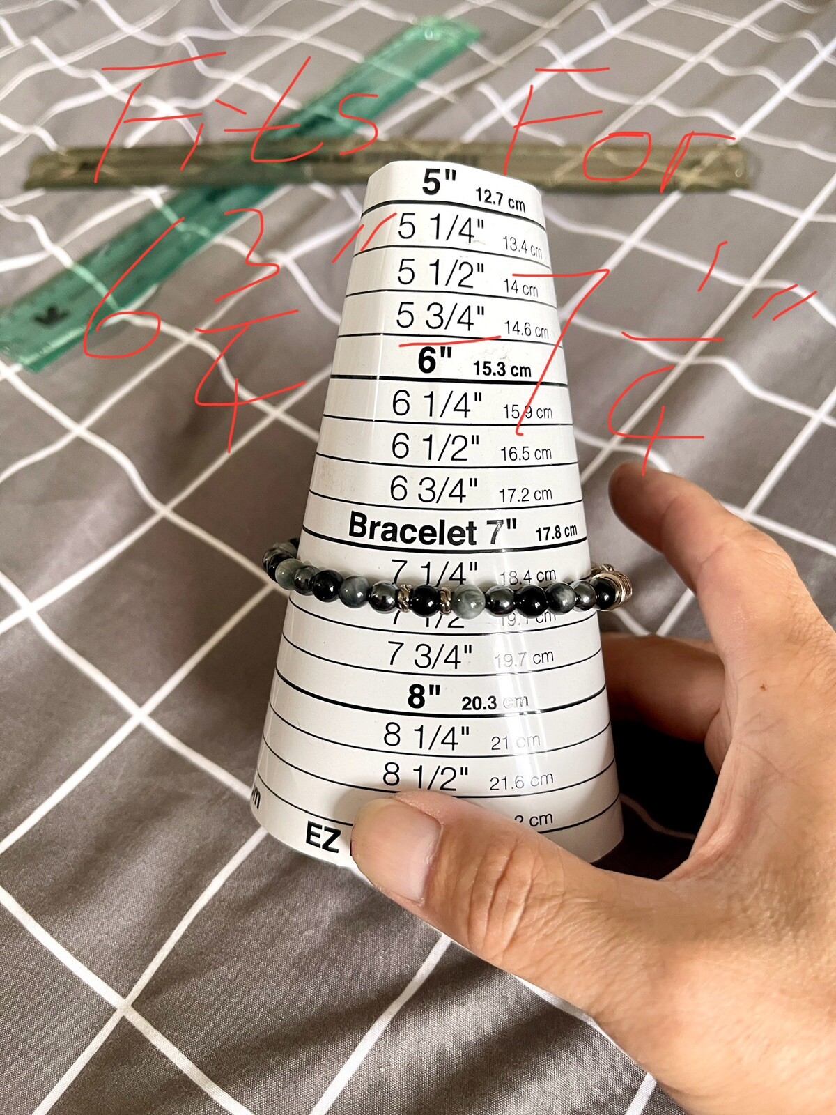 New John Hardy Men’s Sil Bracelet W/ 6mm Black Onyx, Eagle Eye & Hematite Beads