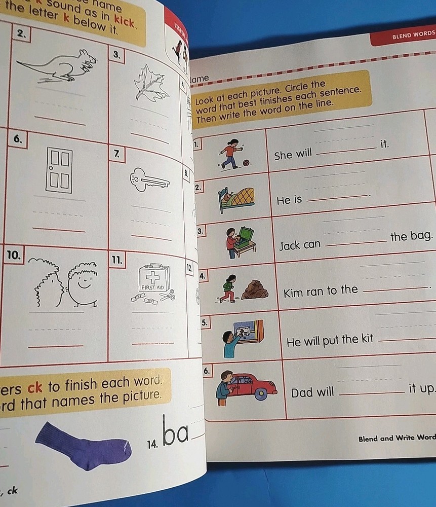 Scholastic Phonics Workbooks K - 2nd Grade LOT 2 Paperback Both NEW