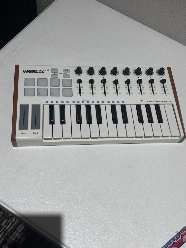 Portable Worlde TUNA MIDI Controller USB Keyboard Electronic Sound Controller