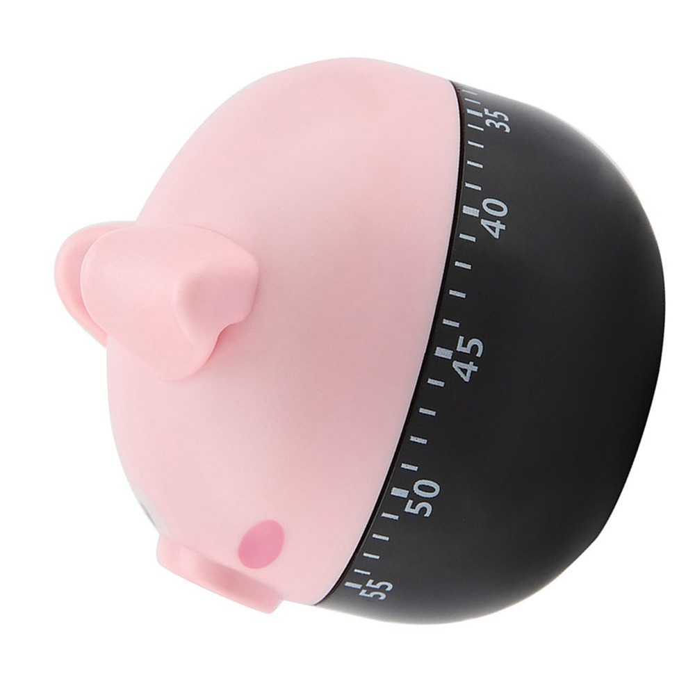 Cartoon Pig Kitchen Mechanical Timer Pink