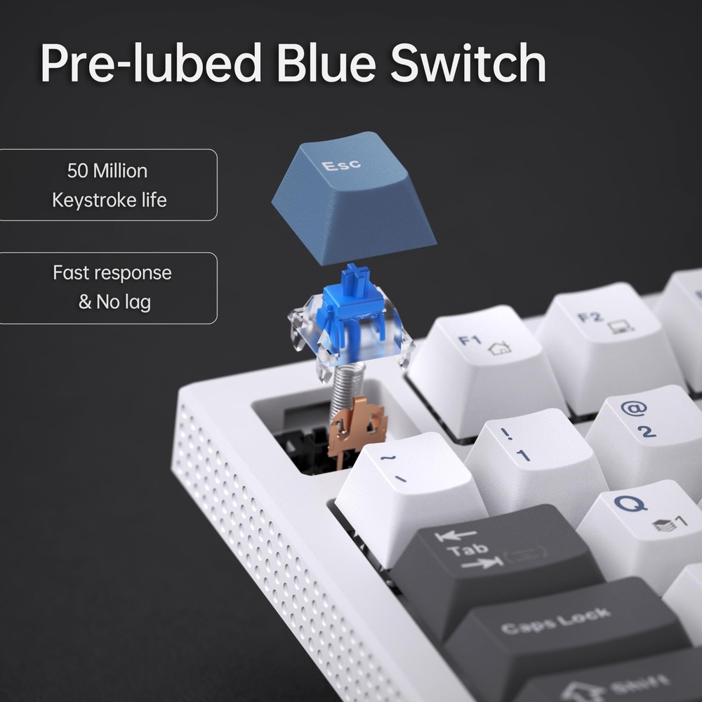 KEMOVE K98SE Mechanical Gaming Keyboard, 98 Keys LED Backlit Programmable Key...