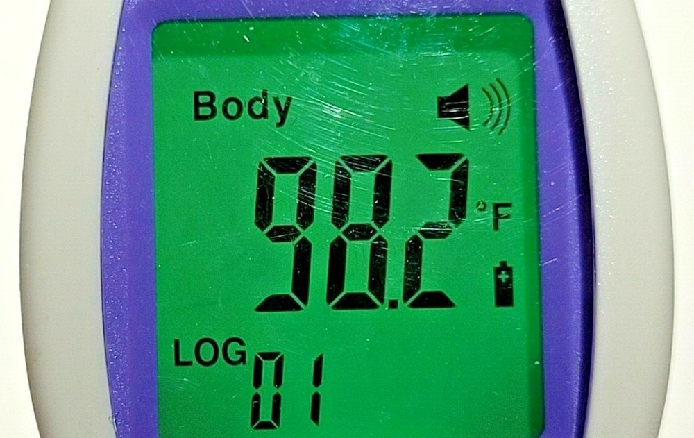 Infrared Forehead Thermometer ROHS Model GP-300 W/ Memory, Digital & Light