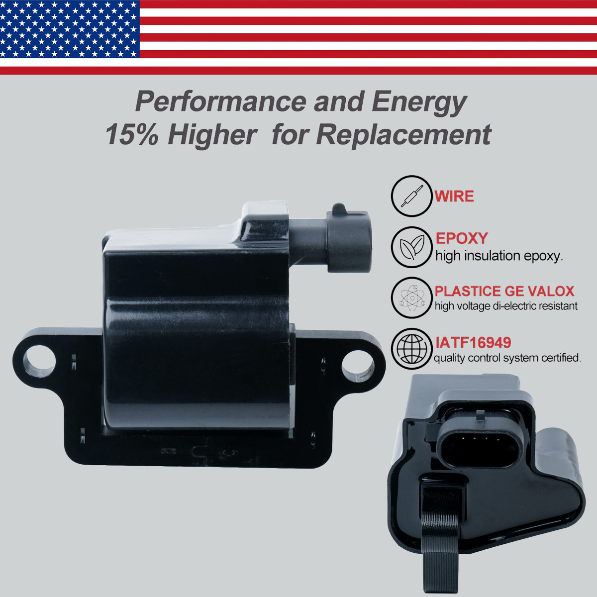 8X OEM Ignition Coils & Iridium Spark Plugs & Wires For Chevy GMC 4.8L 5.3L 6.0L