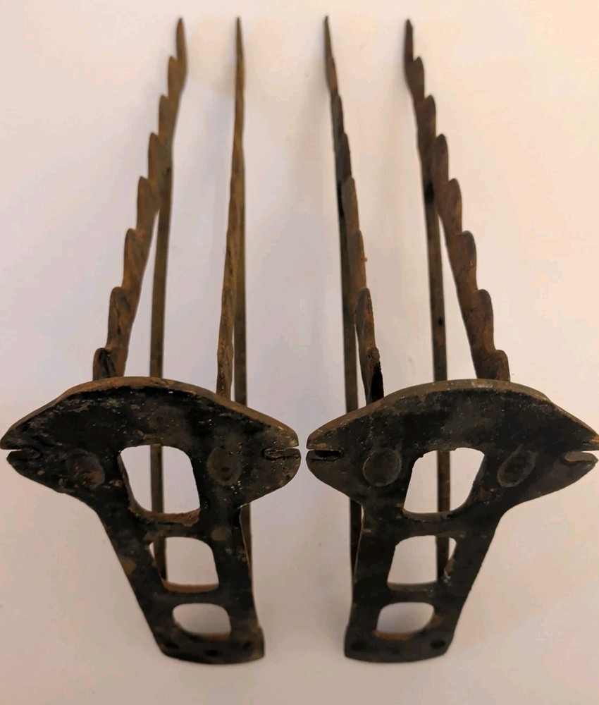 Antique Cast Iron General Store Bracket Shovel Rake Tool Wall Rack Barn