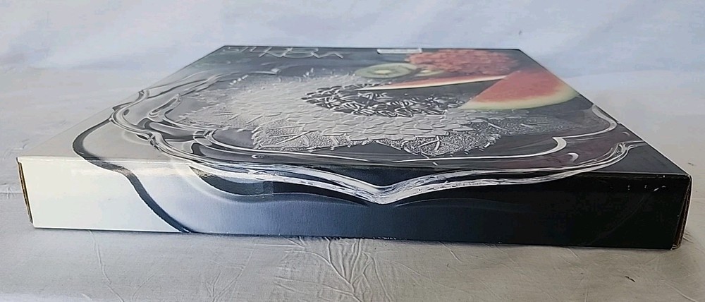 Studio Nova Hydrangea 14" Crystal Centerpiece Platter New Open Box