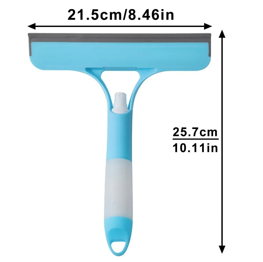 1pcs Multi-Function Window Cleaning Squeegee with Spray Bottle & Microfiber Pad