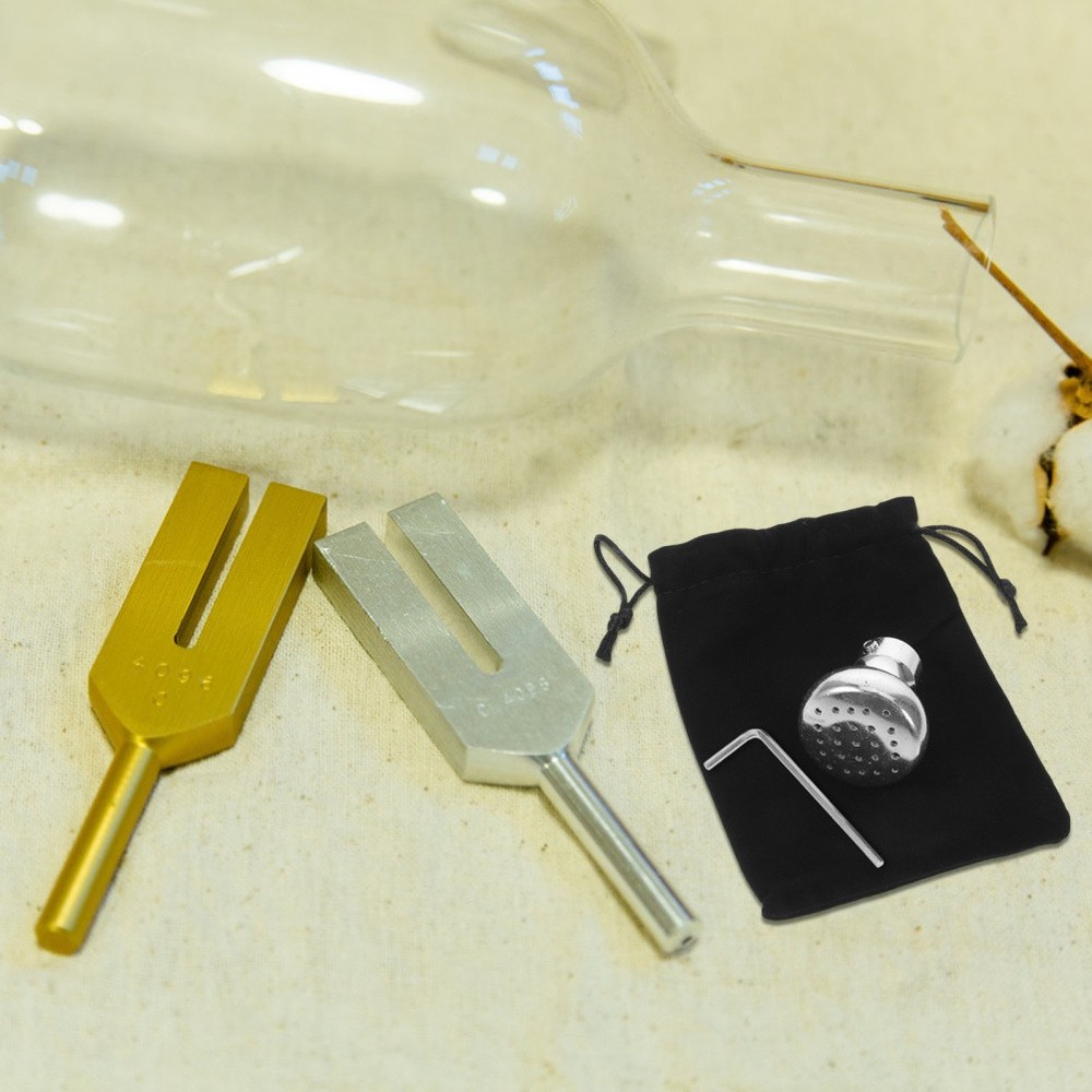 1 Set Tuning Fork Stand Replacement Multi-Hole Tuning Fork Feet With Spanner