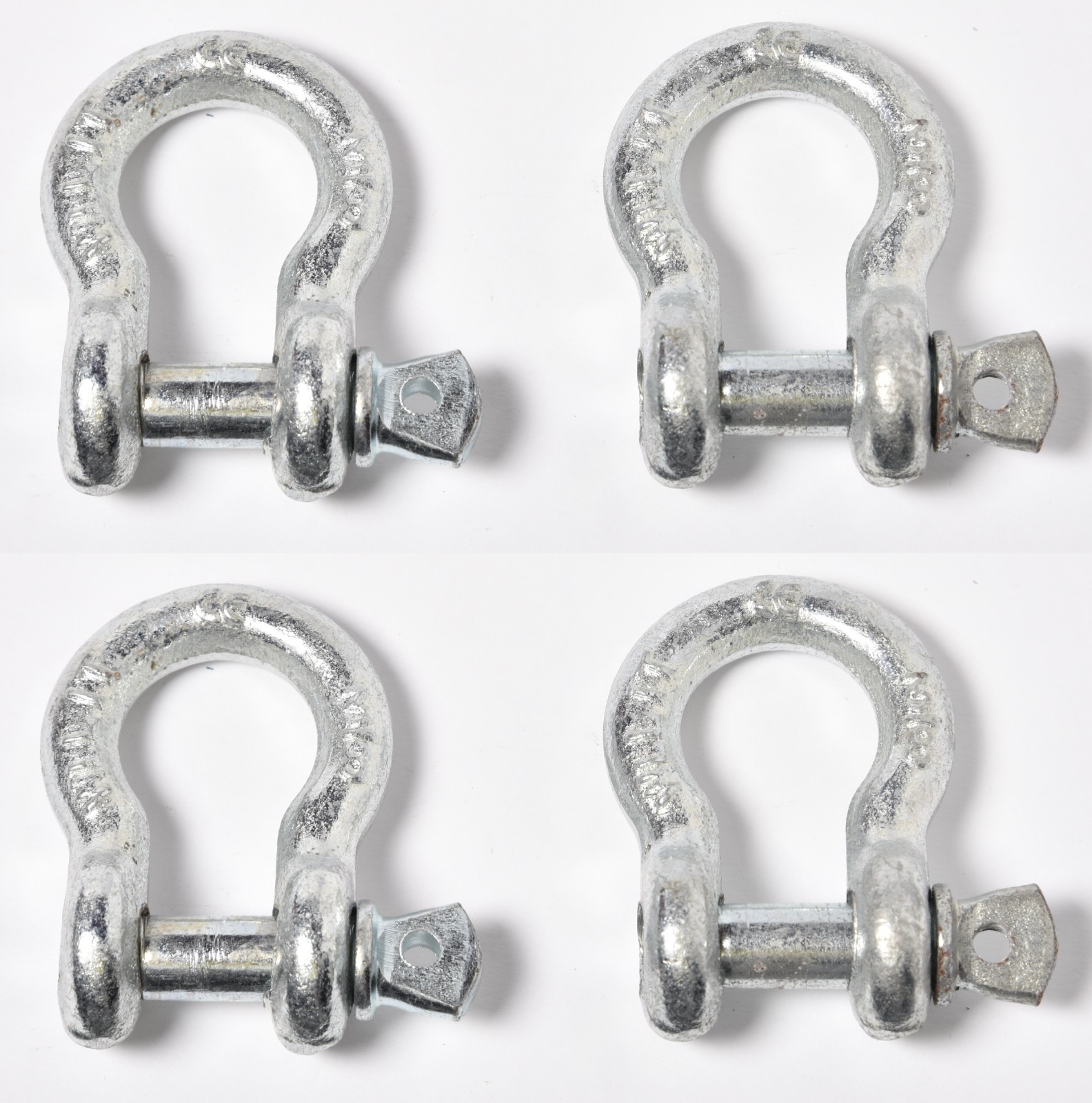 8x 3/8" Bow Shackle D-Ring w Clevis Screw Pin Anchor WLL 1 TON 2200 lbs capacity