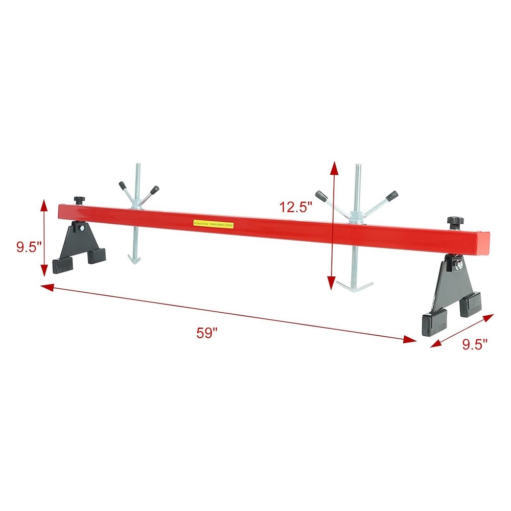 Red 1100 Lbs Engine Support Bar Engine Load Leveler Transmission with Dual Hooks