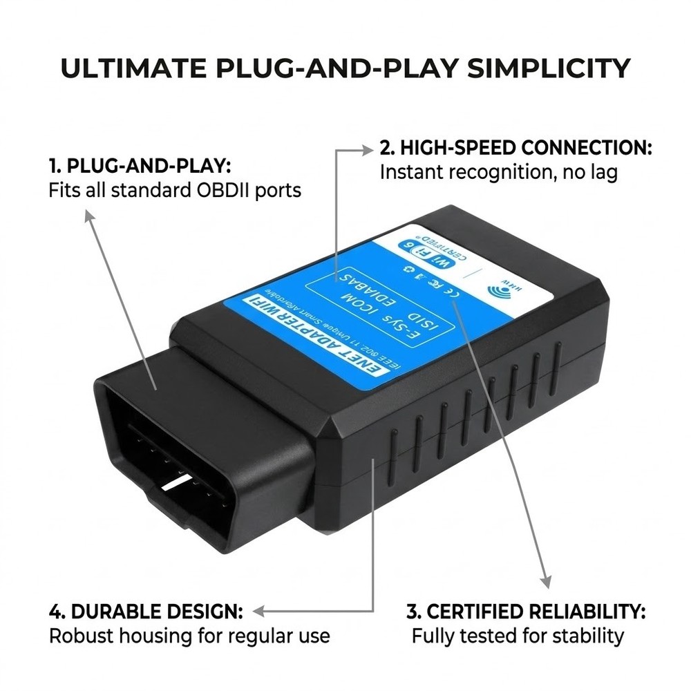 ENET WiFi OBD2 Adapter BMW F G I BimmerCode BM3 MHD Coding Tool iOS Android