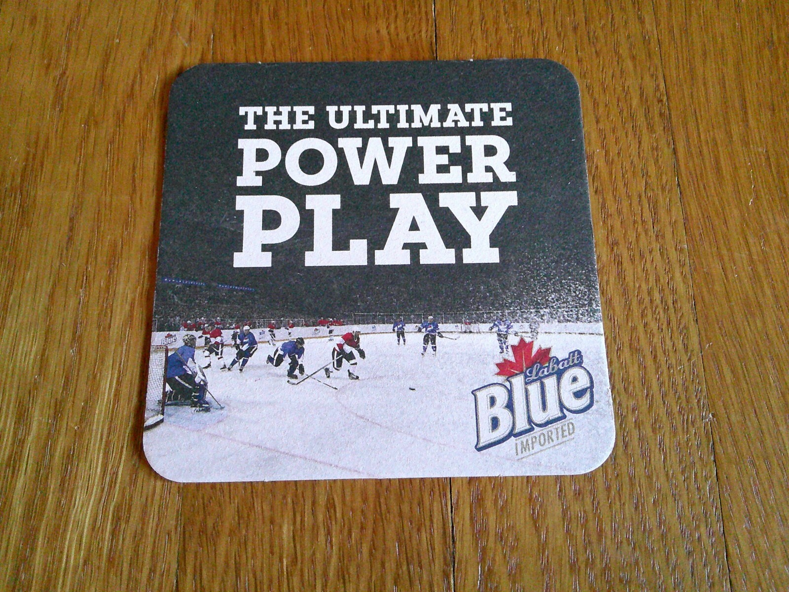 Labatt Blue Beer Coaster 2013 Ice Hockey Power Play Collectible FREE SHIP