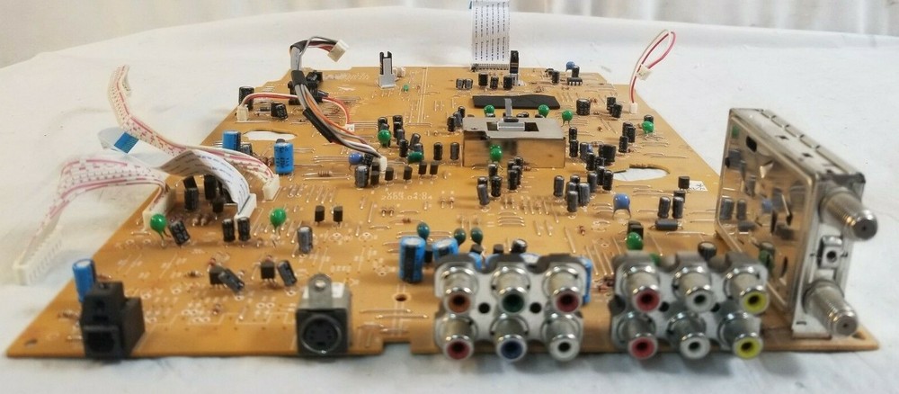 APEX ADV-3750 VCR & DVD Player MAIN PCB BOARD w Inputs Working