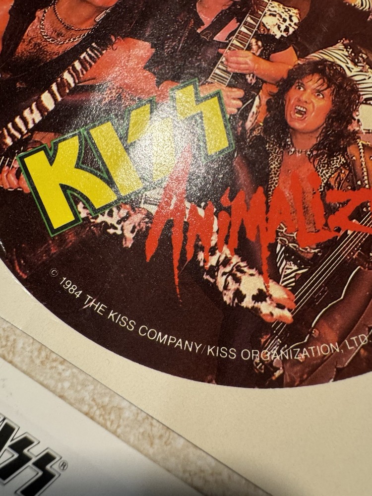 Kiss Animalize Patch Photo Sticker Lot Vintage Mark St John 1984 Rare Eric Carr