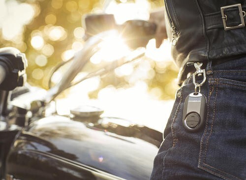 Black Poly Mini Universal Garage Door Opener Remote Compact 2 Button Control