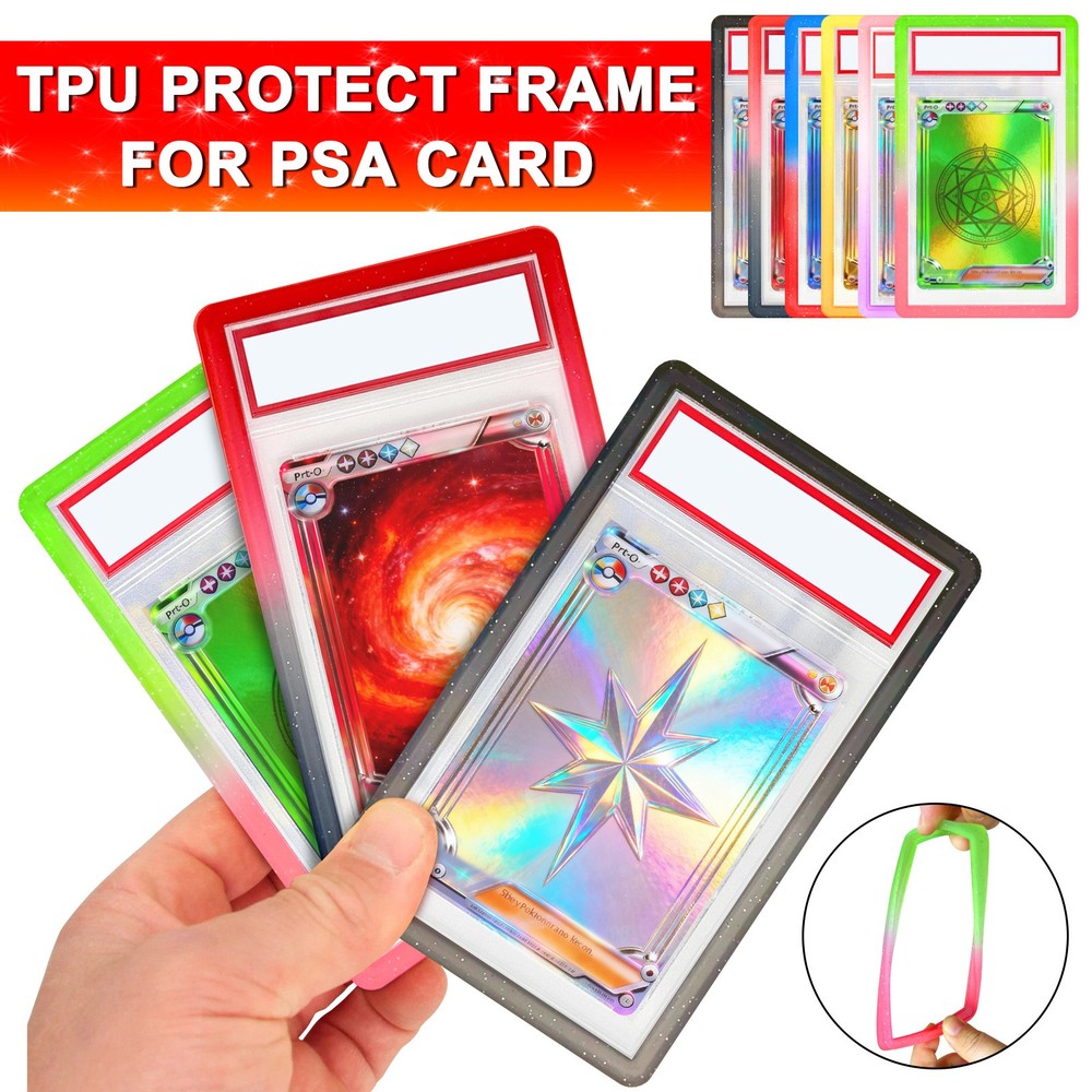 1-10PCS Gradient Slab Bumper Guard Protector TPU Stackable For PSA Graded Card