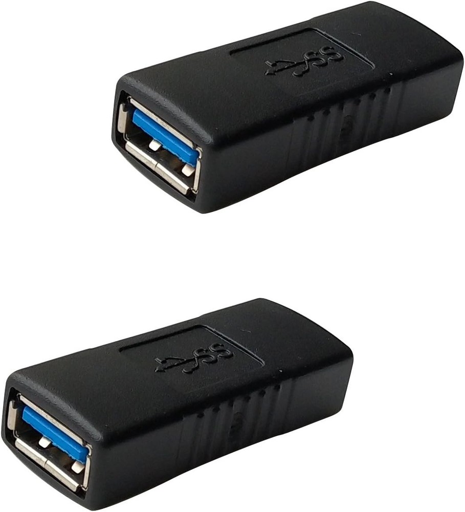 USB 3.0 Female Coupler Adapter 2 Pack Data Extension