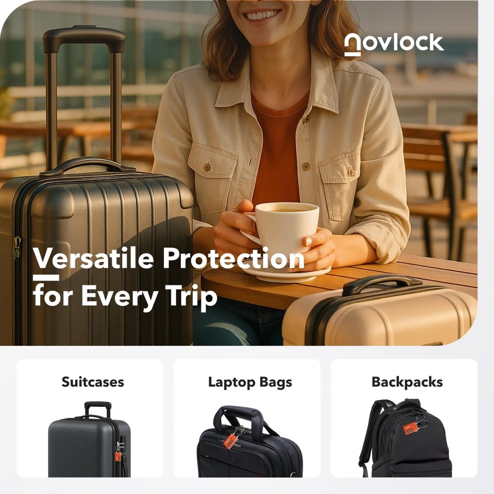 Luggage Locks TSA Approved with Inspection Indicator and Resettable 4Digit, E...