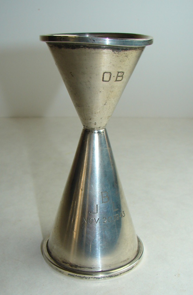 1943 Sterling Silver Double Jigger Drinks Measure