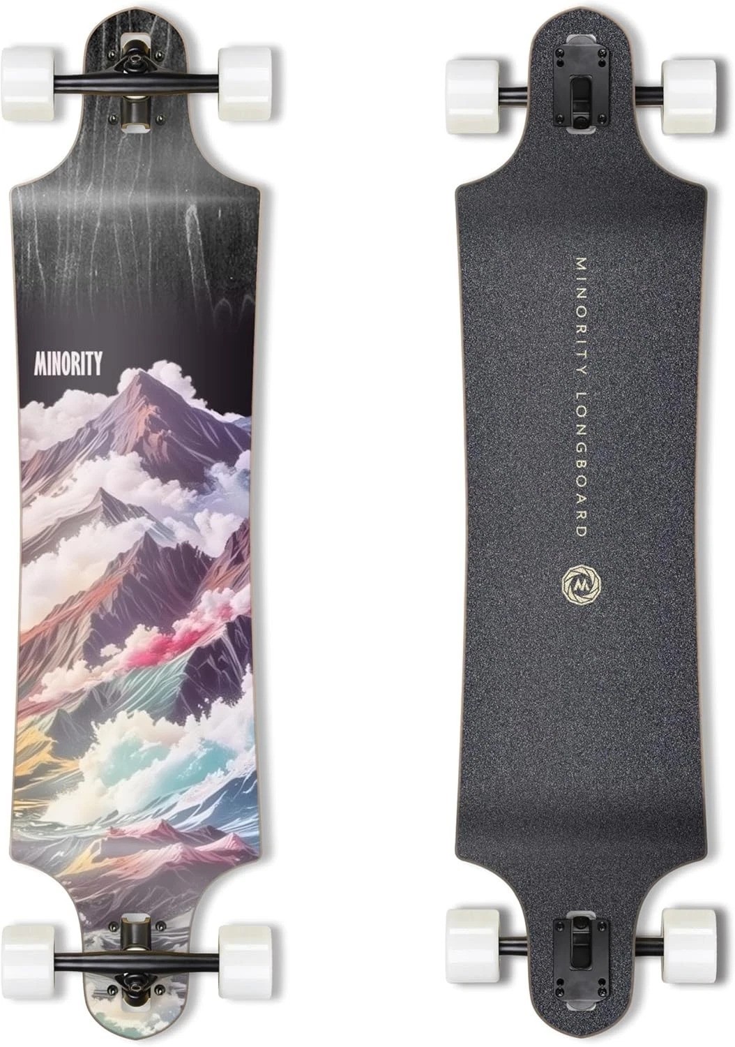 Downhill Maple Skateboard | 40-inch Drop Trough Deck | Made for Cruising Ride