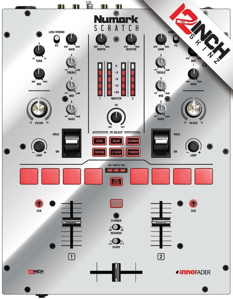 Numark Scratch Skin - mirror silver