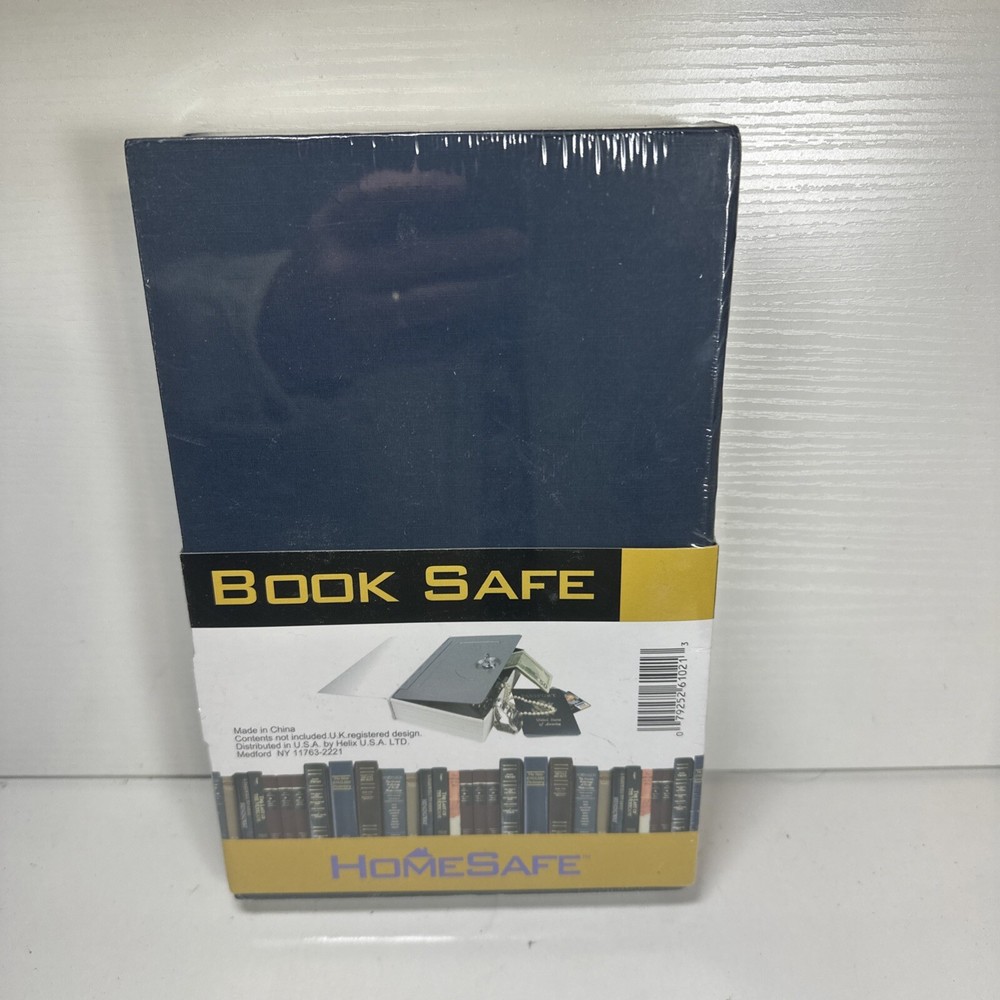 HOMESAFE HARDBACK DICTIONARY BOOK SAFE - BLUE -2 Keys NEW