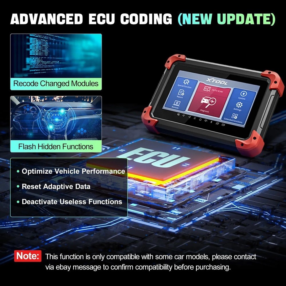 XTOOL D7 OBD2 Full System Diagnostic Scanner Bi-Directional Tool Key Programmer