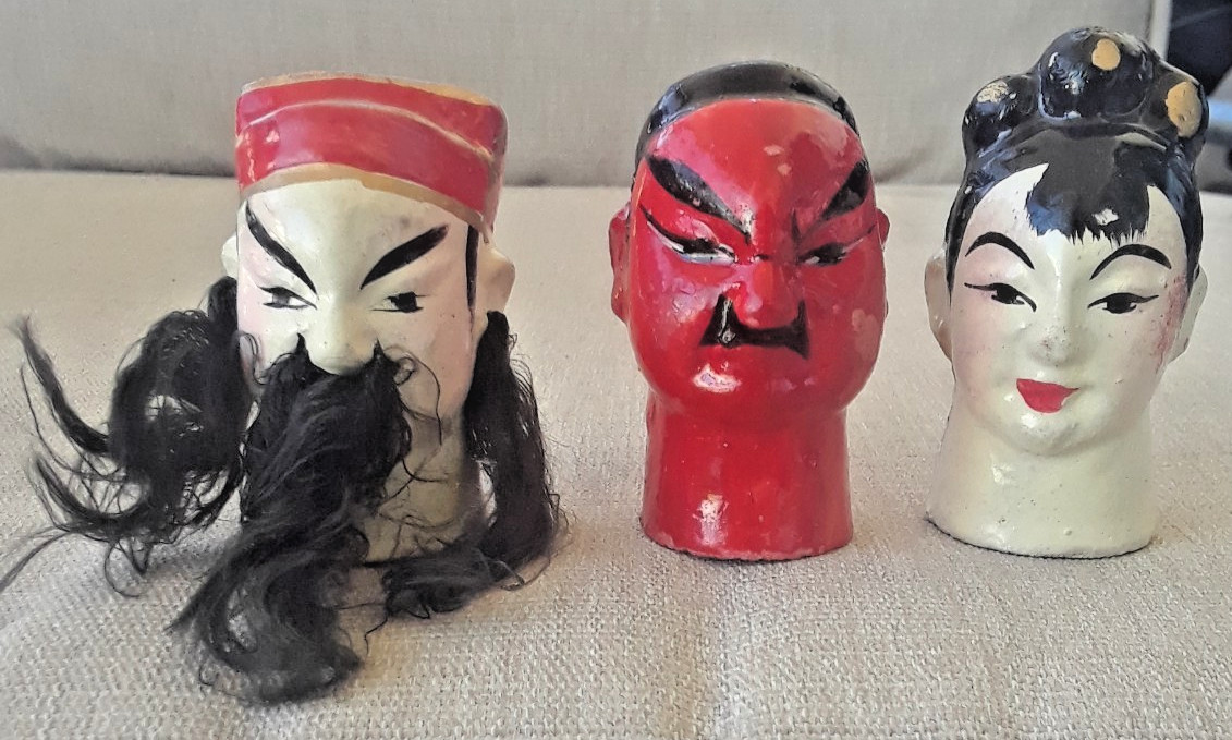 Vintage hand Made Chinese Finger Puppets