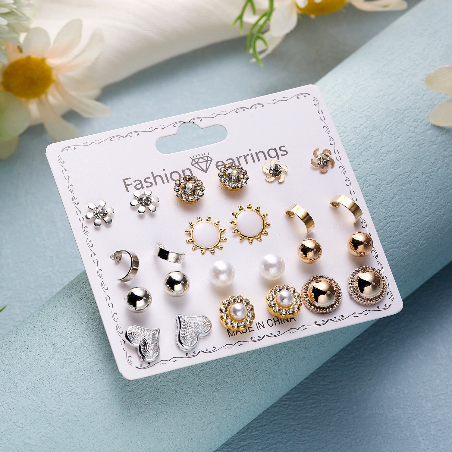 Wholesale Lot of 120 Pairs of Assorted Cute Stud Earrings New Bling Glam Gifting