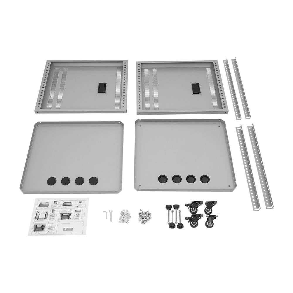 12U Server Rack Open Cabinet Rolling Network & Stereo Rack With Caster Wheels