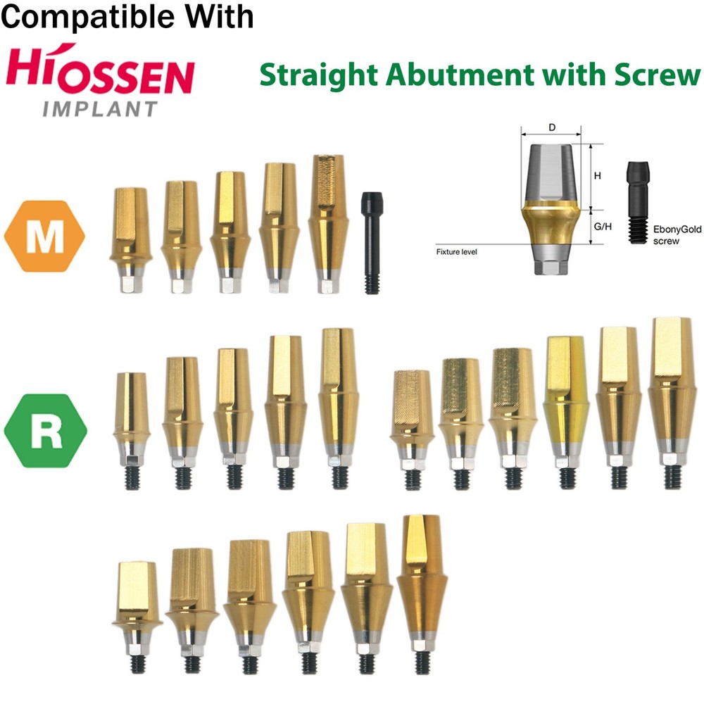 Titanium Straight Transfer Abutment Compatible with Osstem Hiossen Mini/Regular