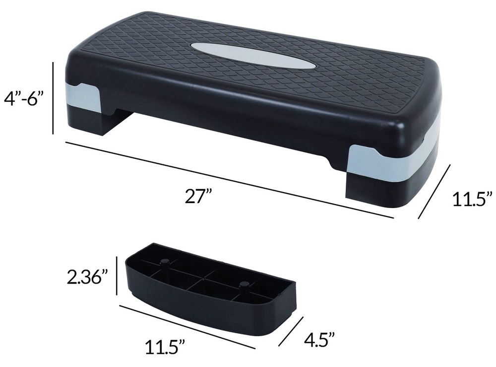 Adjustable Workout Aerobic Stepper Step Platform Trainer, 27-Inch, Multiple C...
