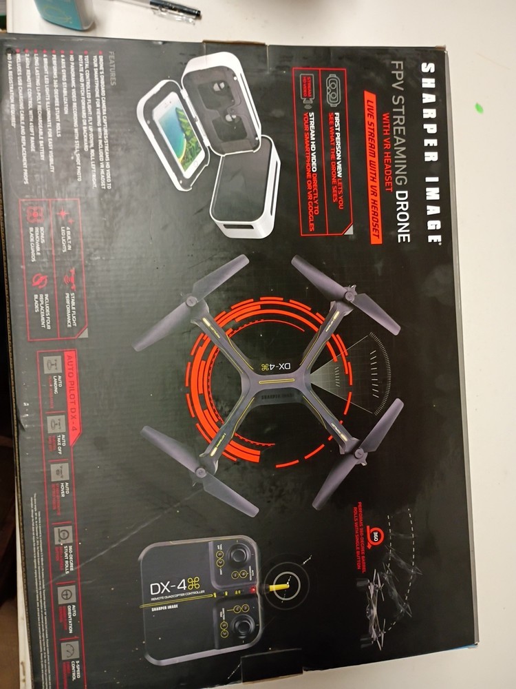 LNIB | Sharper Image FPV Streaming Drone With VR Headset DX-5
