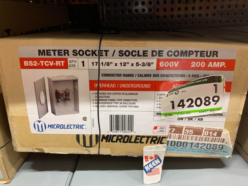 MICROLECTRIC Overhead/Underground meter socket standard 200 A 600 V