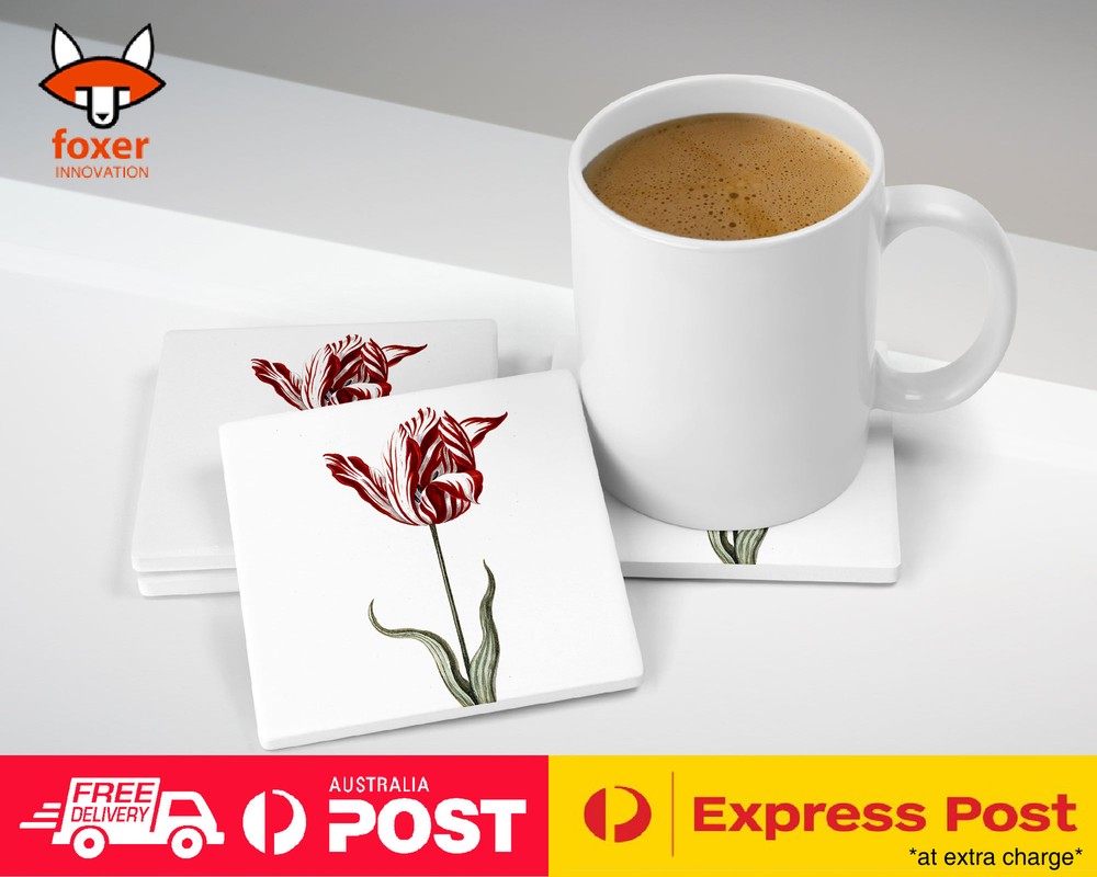 COASTER COFFEE DRINKING MAT|BOTANIC LEAF FLOWER ART #17