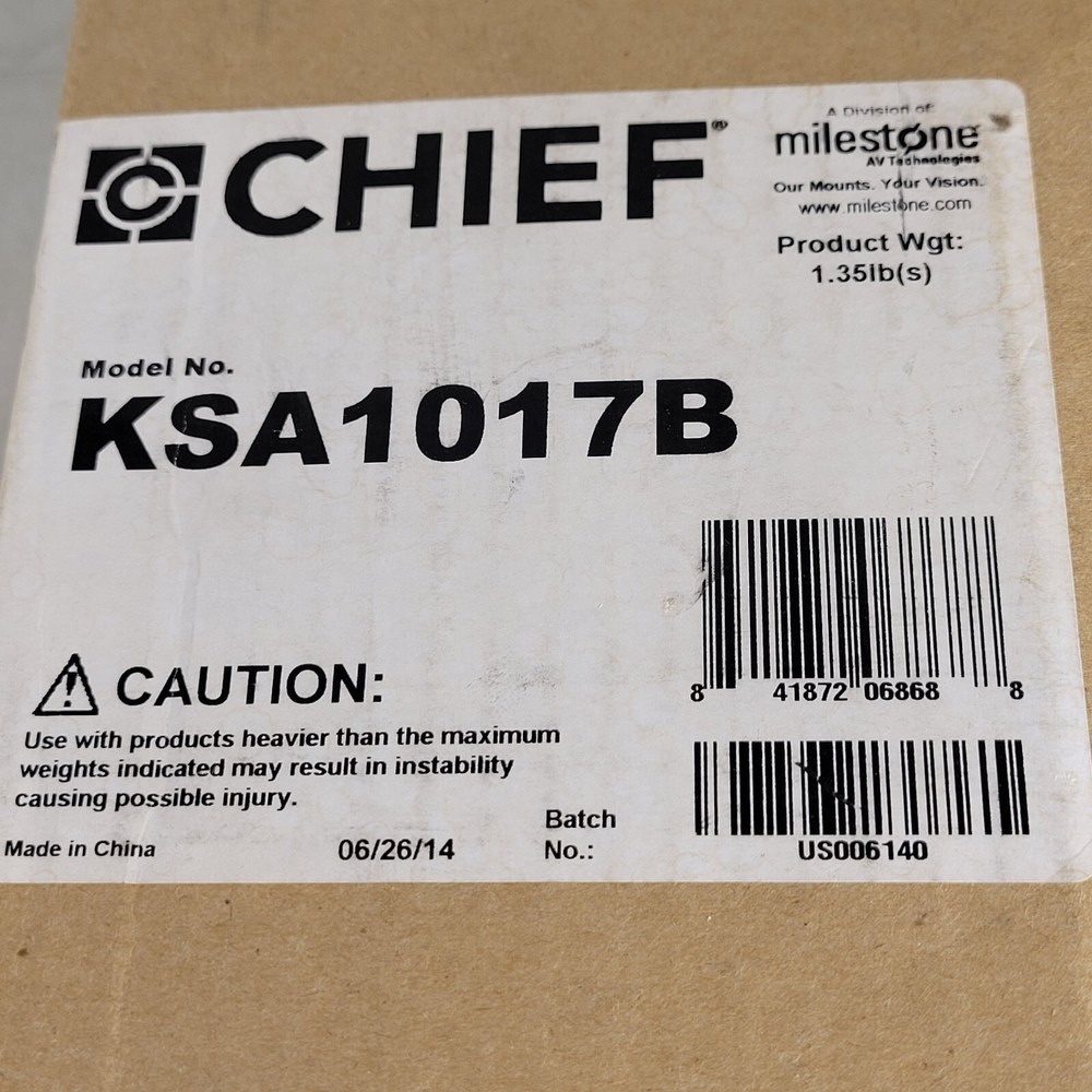 Chief KSA1007B Quick Release Bracket For Small Flat Panels Black