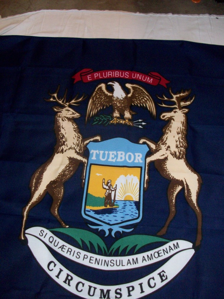 4x6 Polyester Michagan Flag, Spectrapro
