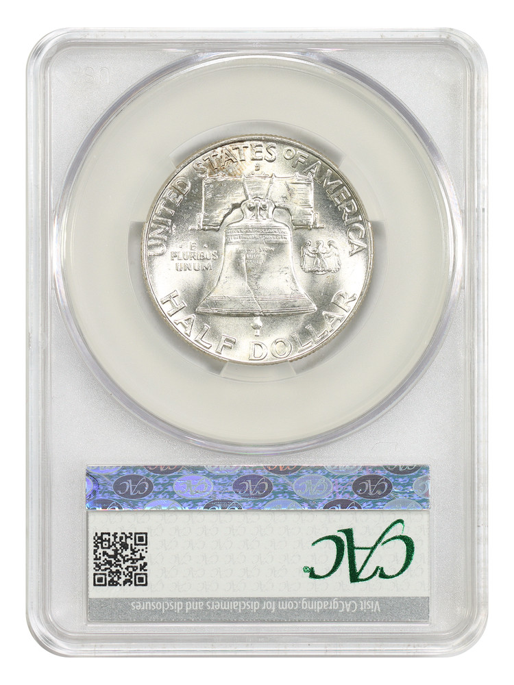 1951-D 50C CACG MS62 - Franklin Half Dollar