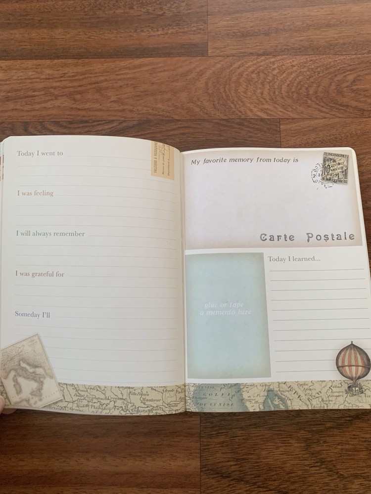Punch Studio Explore Guided Travel Journal for Vacations Book