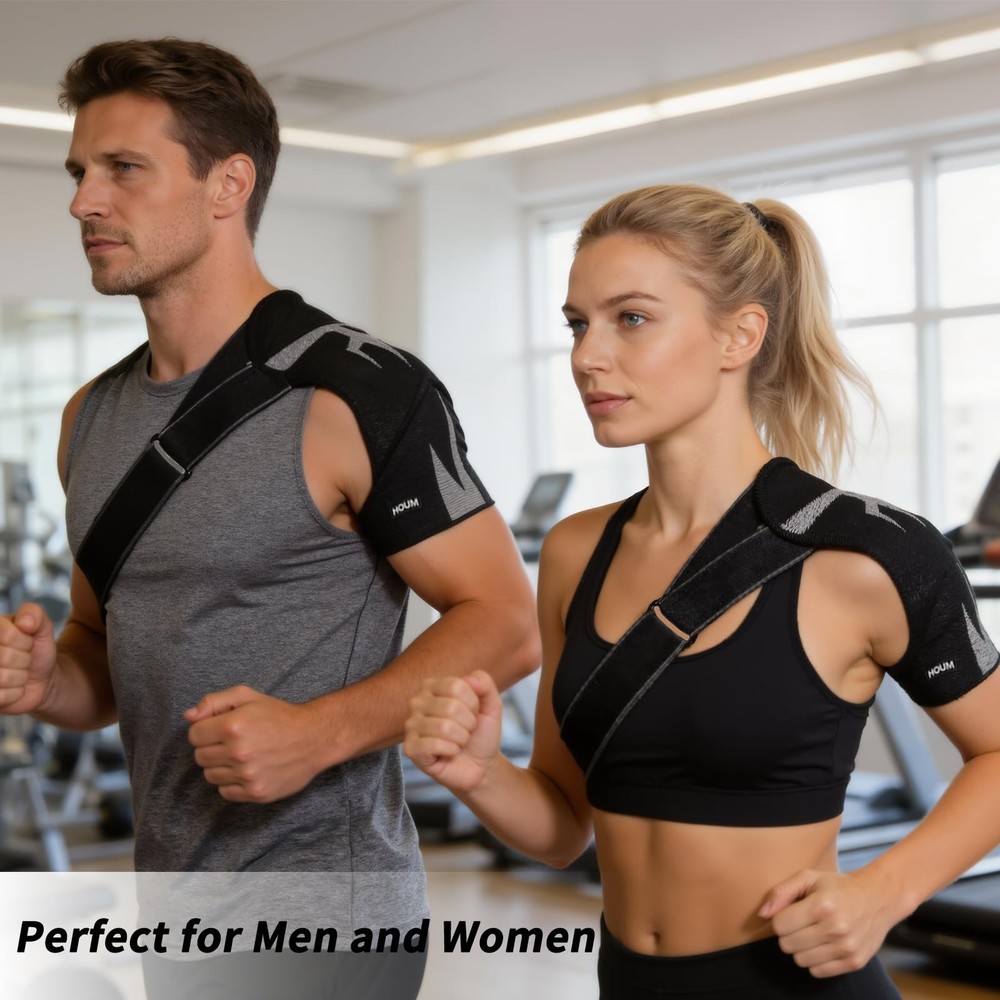 HOUM Rotator Cuff Shoulder Brace with Adjustable Compression Sleeve, Hot/Cold...