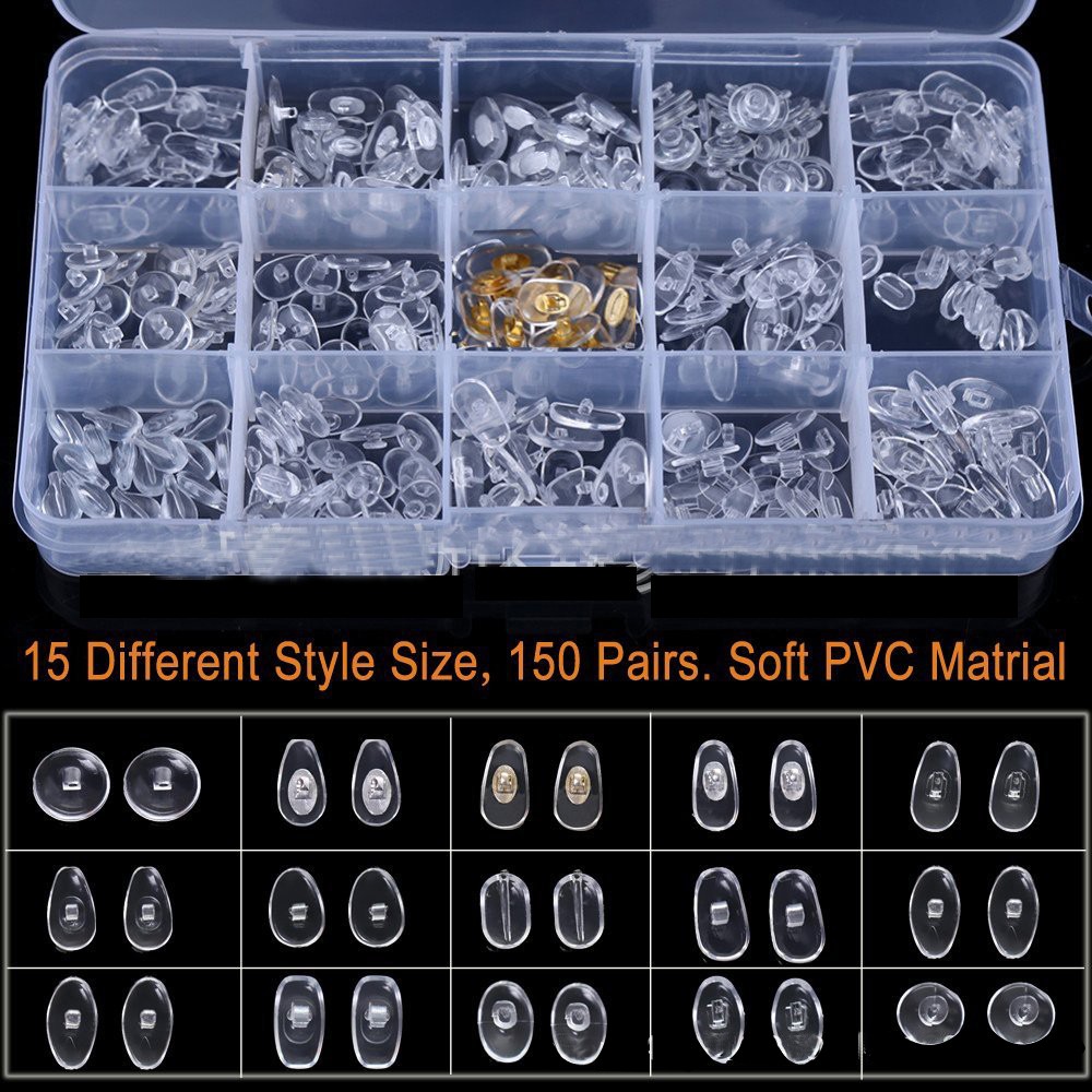 1Box 15 Kind Silicone Nose Pads Spare Replacement Parts For Eyeglasses Sunglass[