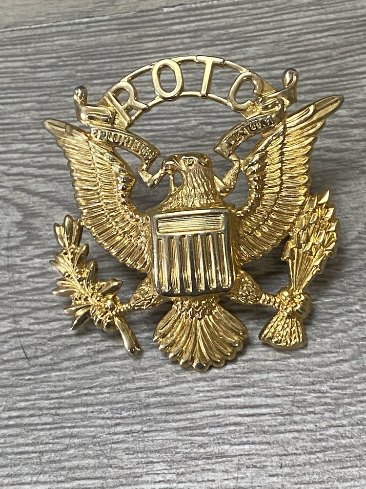 Vintage US Army ROTC Screw Back Hat Device