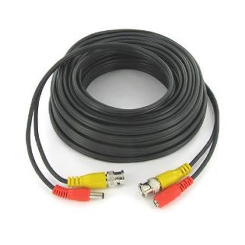 50' CCTV Camera Siamese Coax Cable with Power Wire
