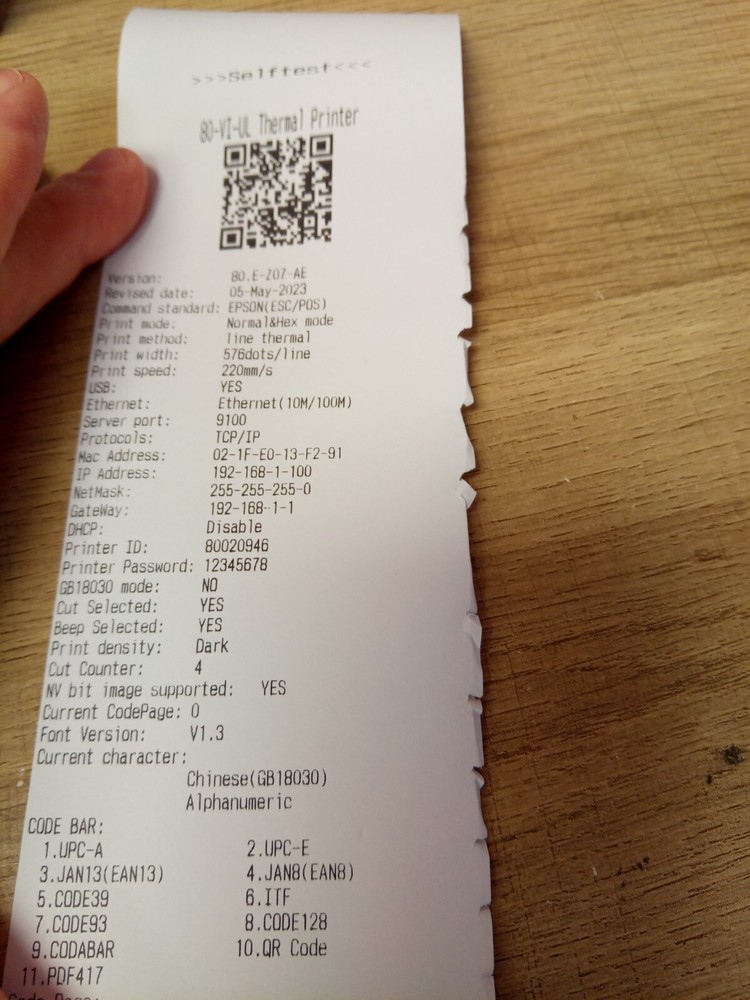 NetumScan Thermal Receipt Printer Model NS8360L with Auto Cutter