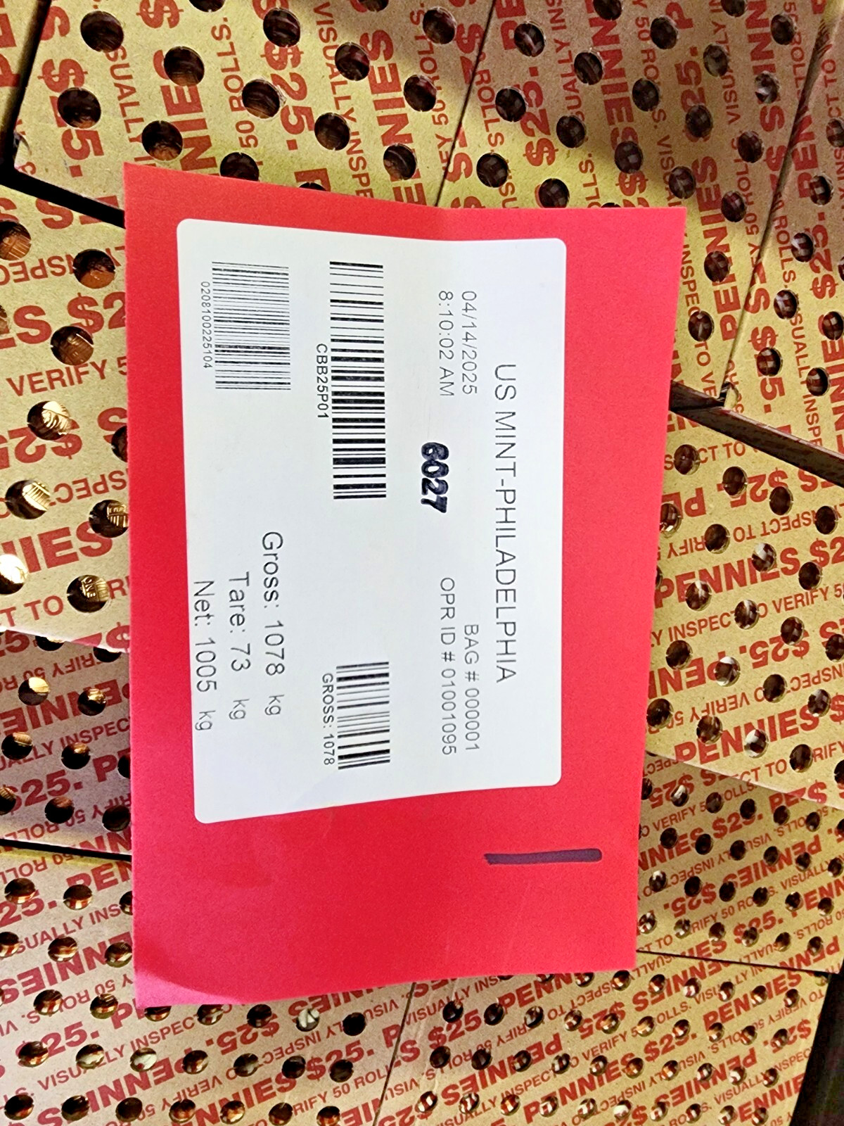 New 2025 Philadelphia Pennies full sealed box. 50 roll count. Machine wrapped