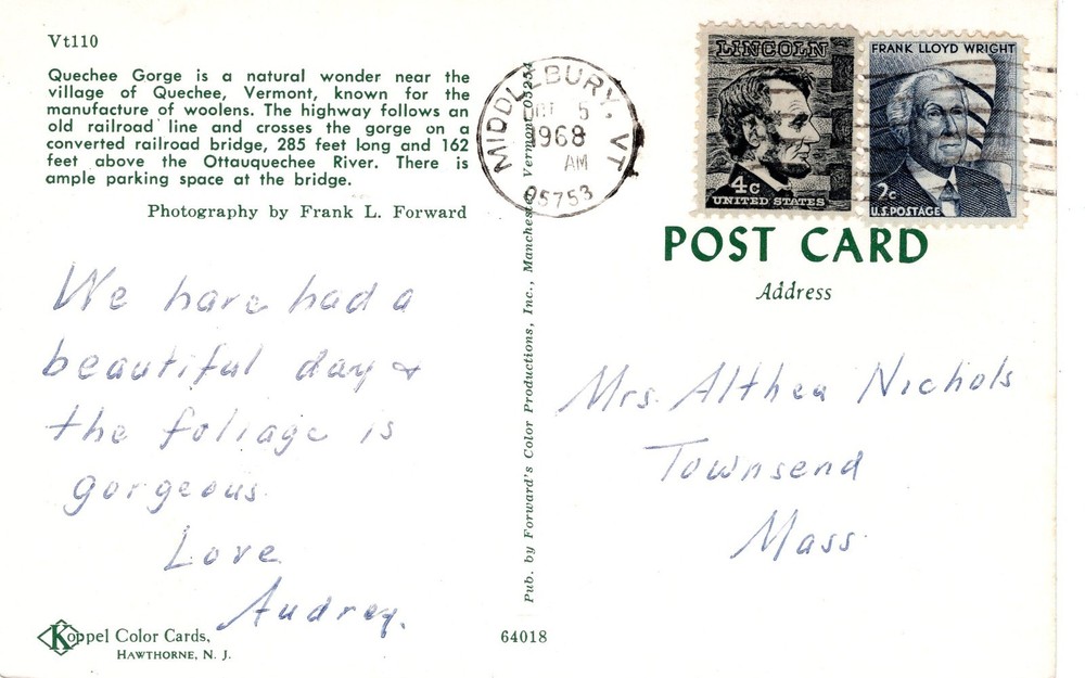 QUECHEE GORGE, QUECHEE, VT - PC7130