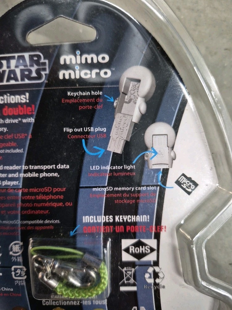 Mimoco Mimomicro Star Wars Yoda MicroSD USB Card Reader & Drive* Keychain