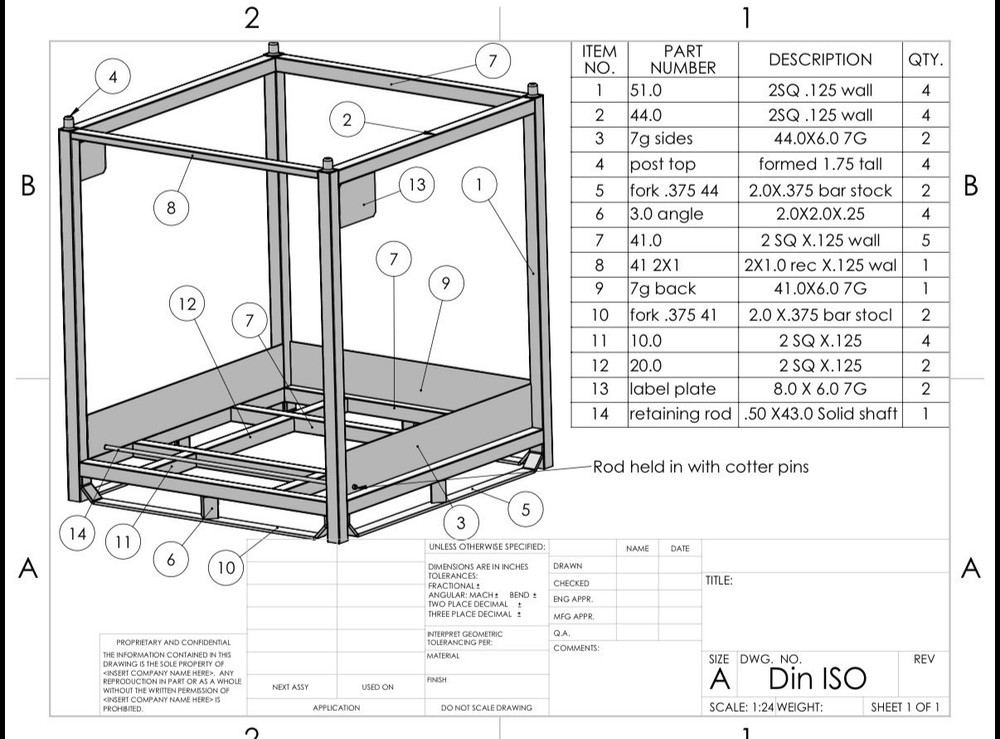 Industrial 48x45x51 Shipping Stack Racking With Removable Storage Dins