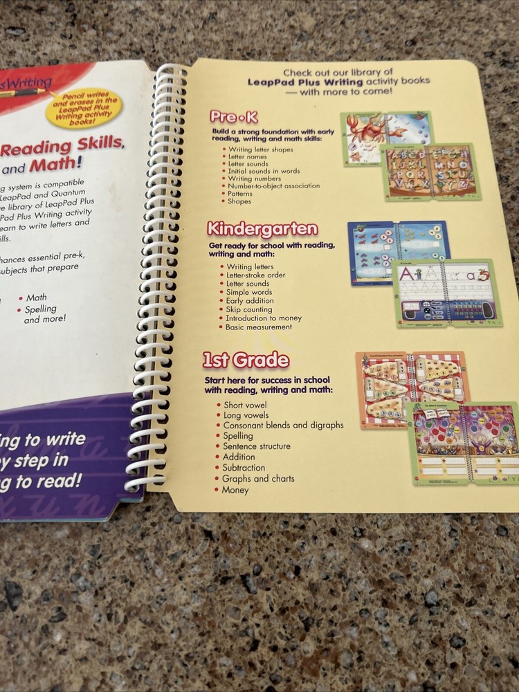 LeapFrog LeapPad Plus Writing Device Pre-K -1st Grade “Reading, Writing & Math”