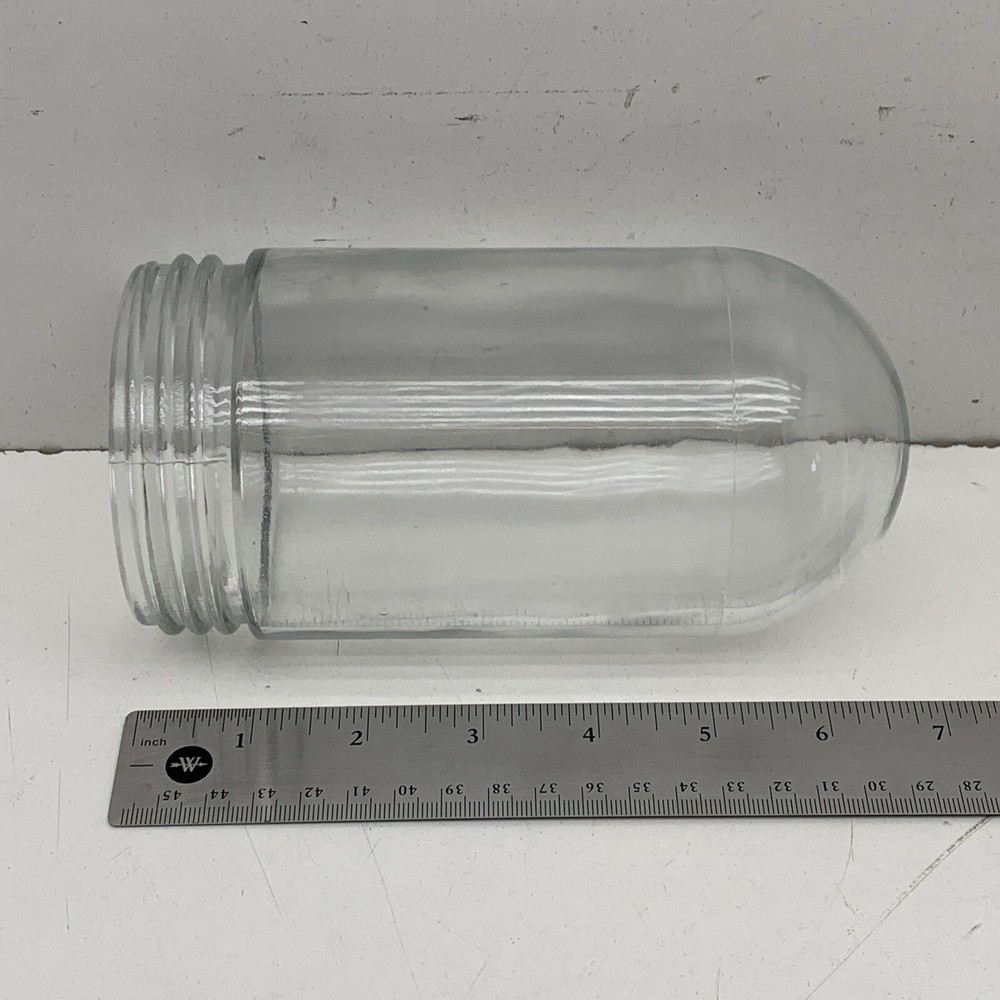 Replacement Clear Glass Globe for Industrial Light Fixture, 3-1/4" Thread