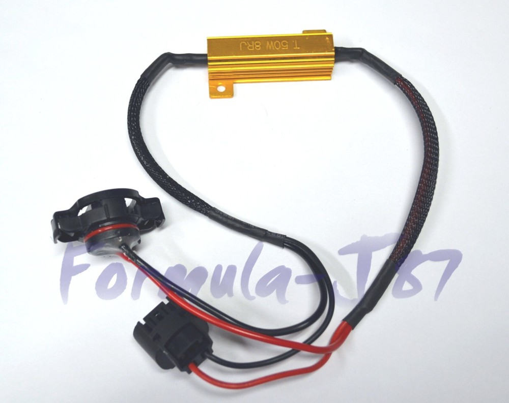 Wire LED Resistor Canceler Error Decoder PSX24W 2504 DRL Light Bulb Flicker Fix